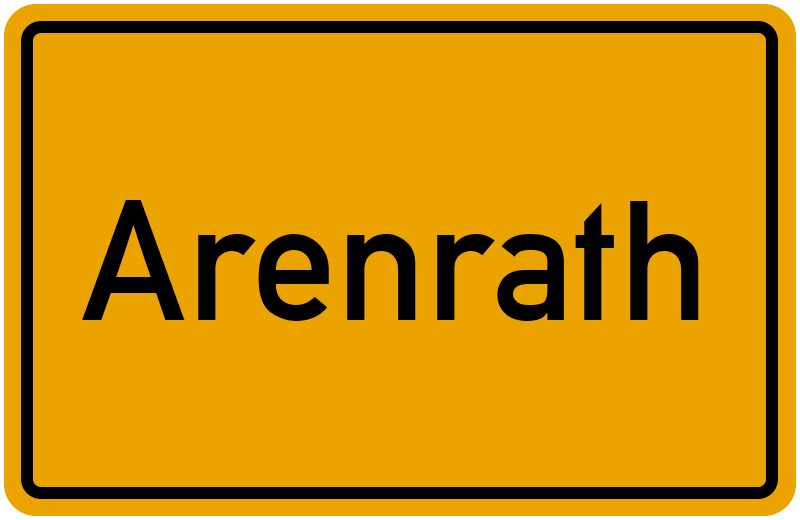 Ortsschild Arenrath