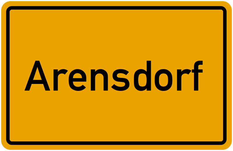 Ortsschild Arensdorf
