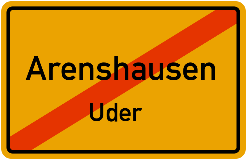 Ortsschild Arenshausen