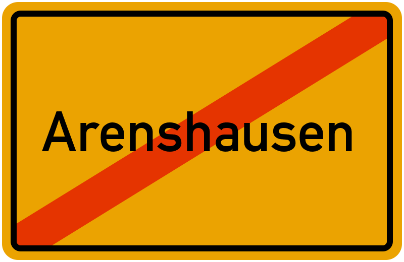 Ortsschild Arenshausen