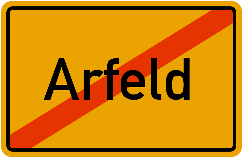 Ortsschild Arfeld