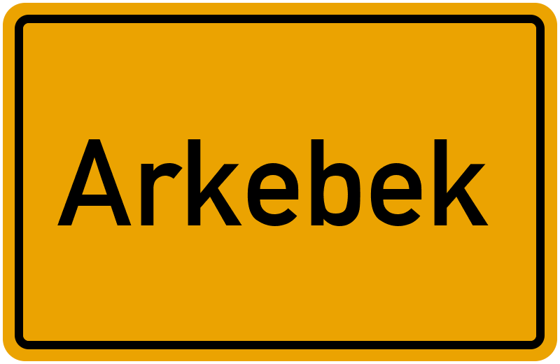 Ortsschild Arkebek