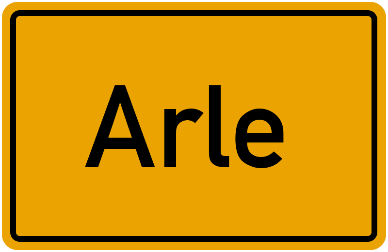 Ortsschild Arle