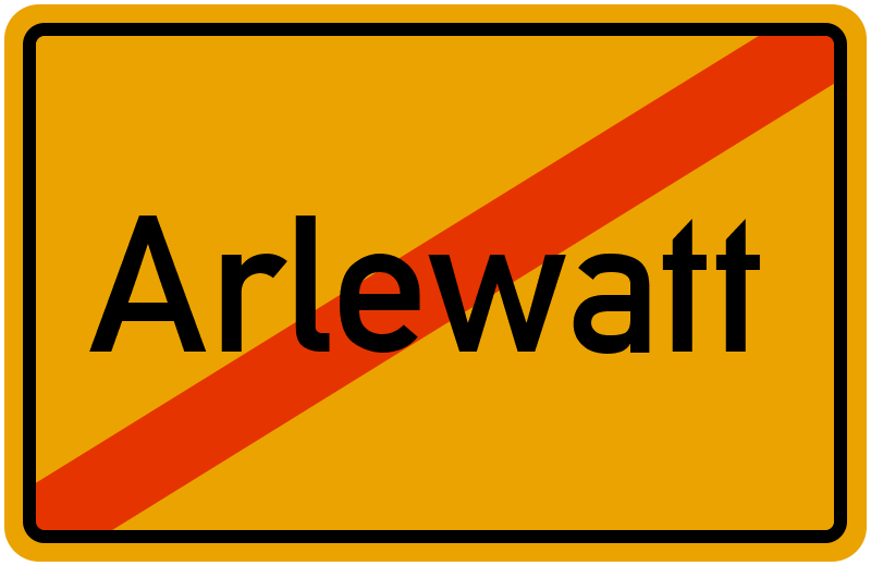 Ortsschild Arlewatt