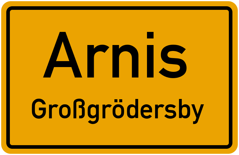 Ortsschild Arnis