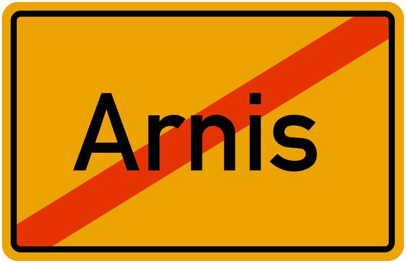 Ortsschild Arnis