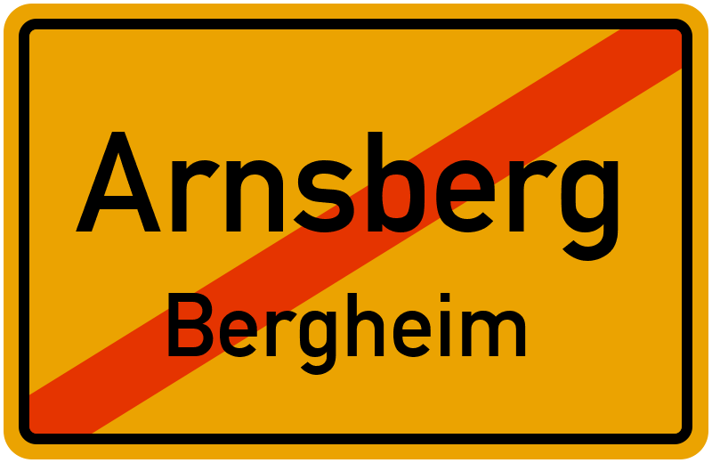 Ortsschild Arnsberg