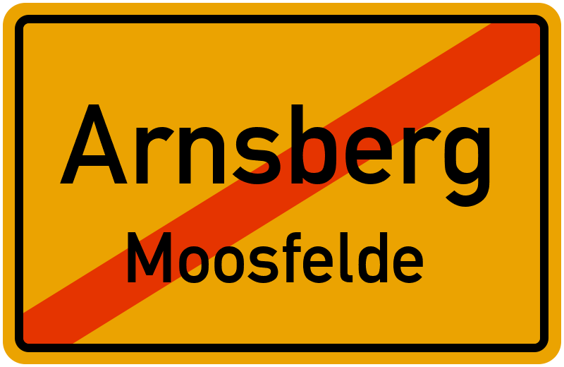 Ortsschild Arnsberg