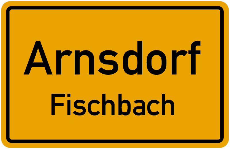 Ortsschild Arnsdorf