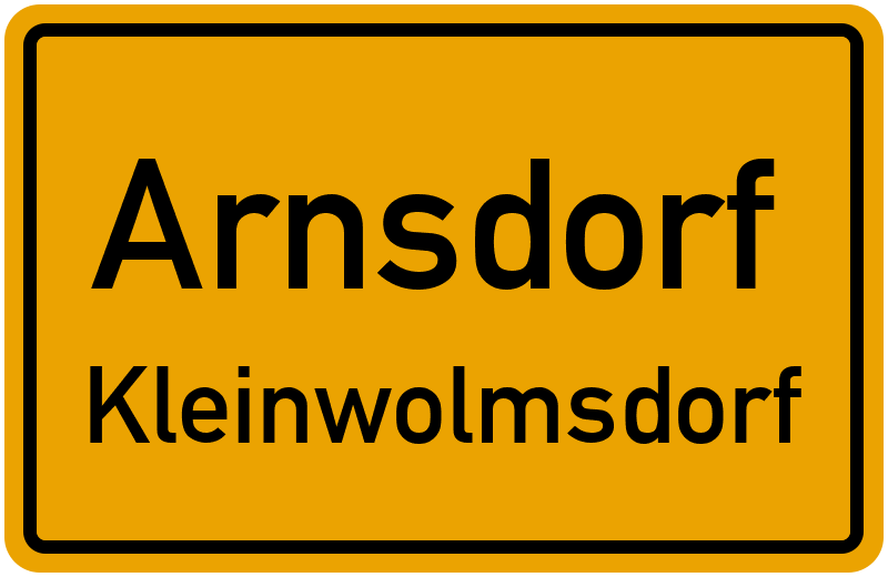 Ortsschild Arnsdorf