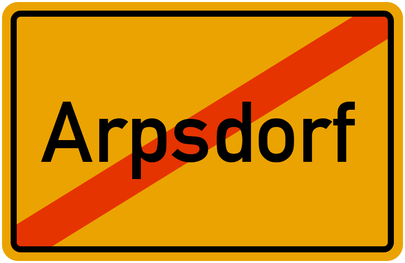 Ortsschild Arpsdorf