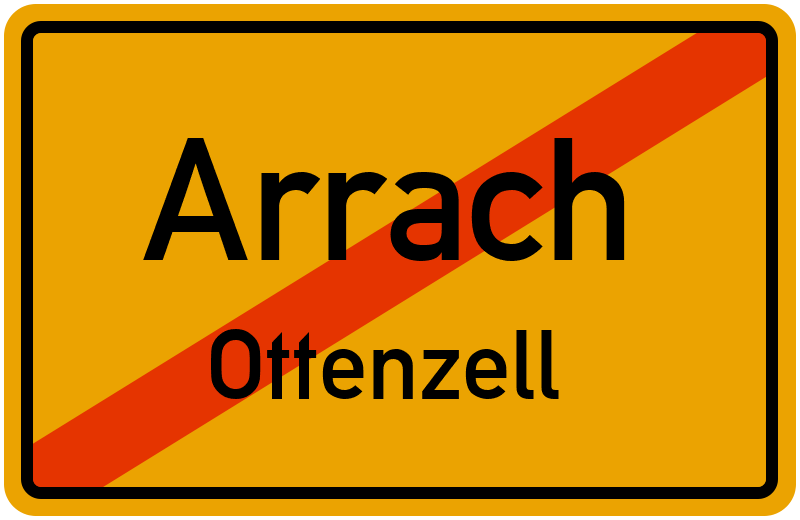 Ortsschild Arrach