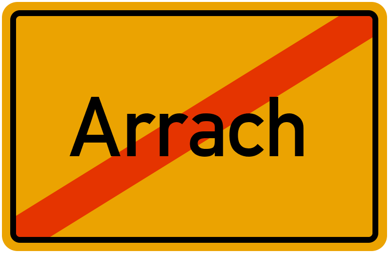 Ortsschild Arrach