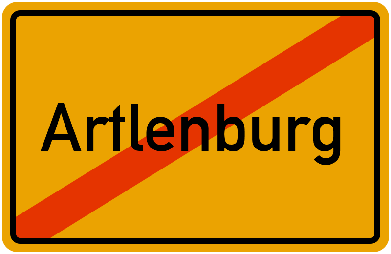 Ortsschild Artlenburg