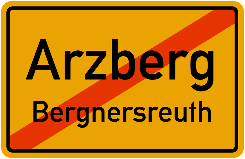 Ortsschild Arzberg