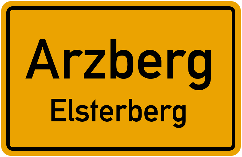 Ortsschild Arzberg