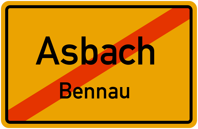 Ortsschild Asbach