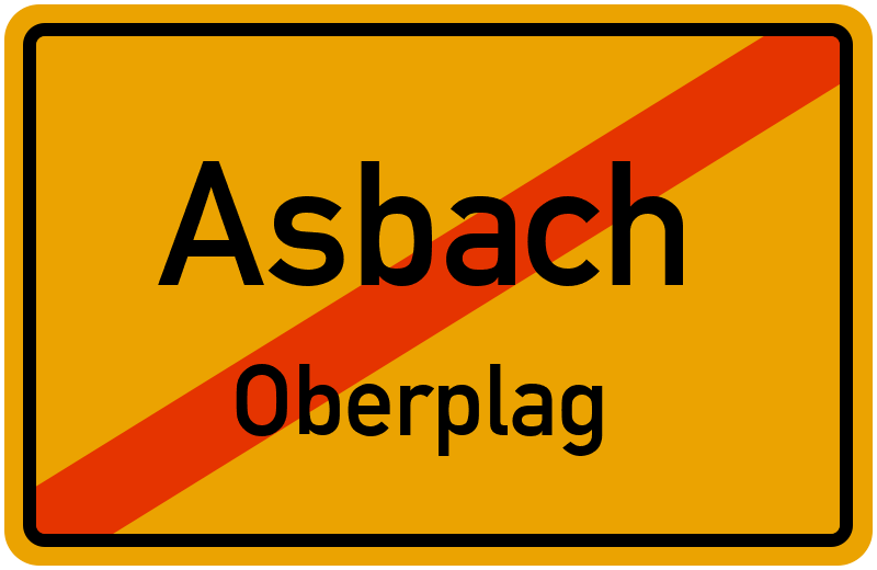 Ortsschild Asbach