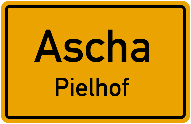 Ortsschild Ascha