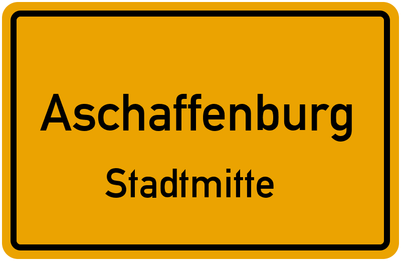 Ortsschild Aschaffenburg