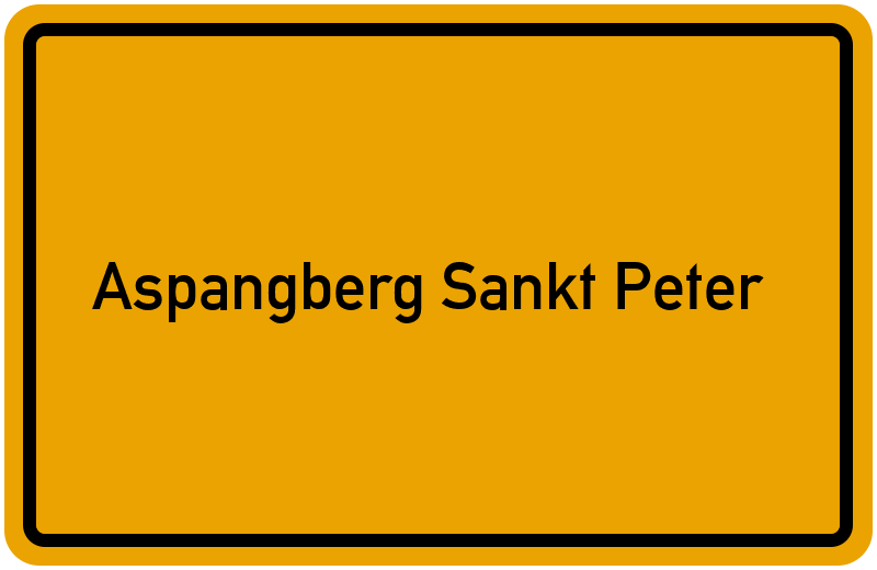 Ortsschild Aspangberg Sankt Peter