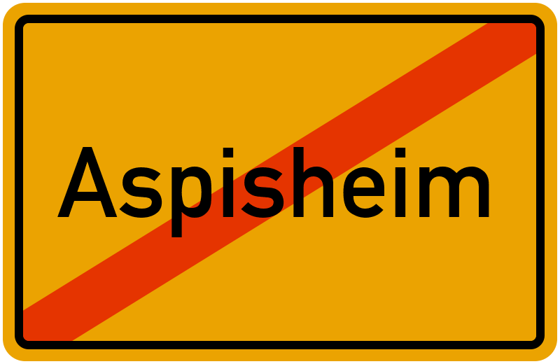 Ortsschild Aspisheim