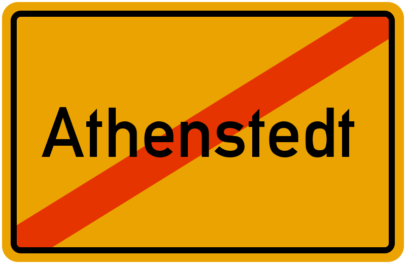 Ortsschild Athenstedt