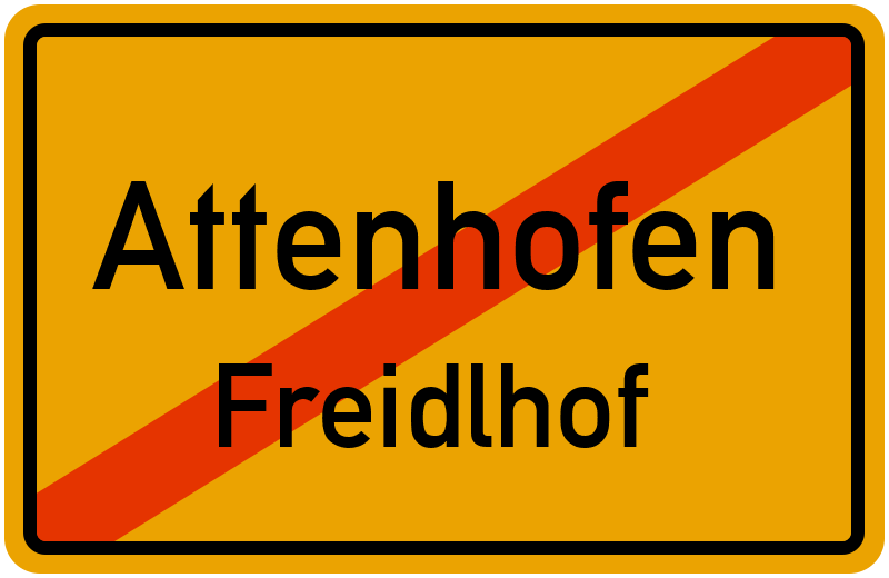 Ortsschild Attenhofen