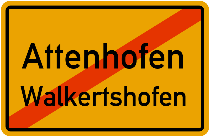 Ortsschild Attenhofen