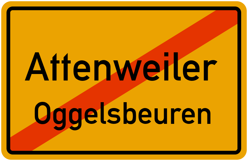 Ortsschild Attenweiler