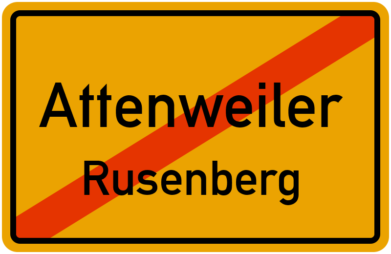 Ortsschild Attenweiler