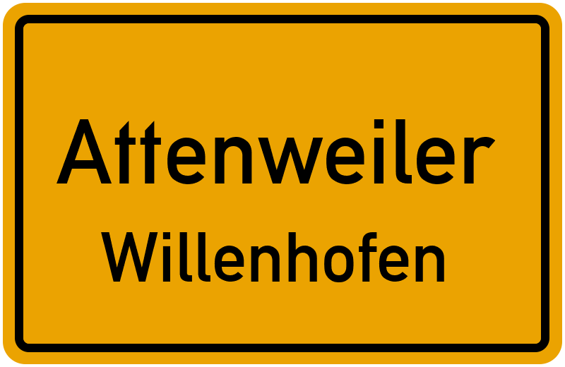 Ortsschild Attenweiler