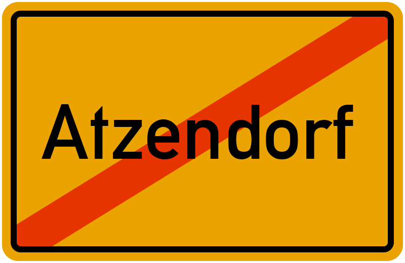 Ortsschild Atzendorf