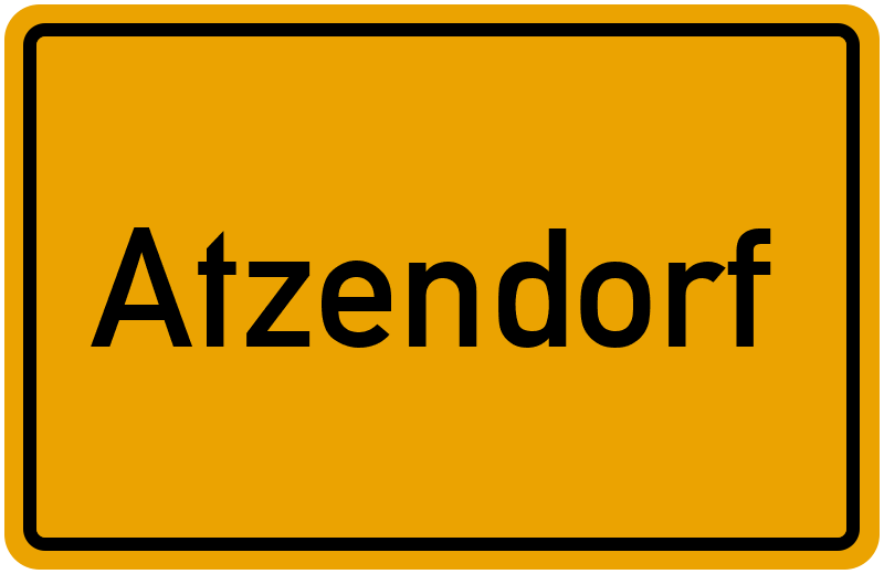 Ortsschild Atzendorf