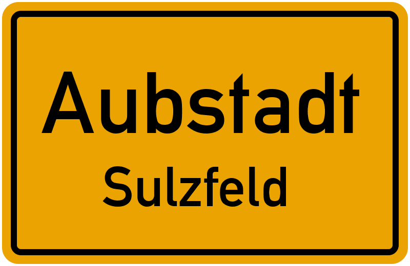 Ortsschild Aubstadt