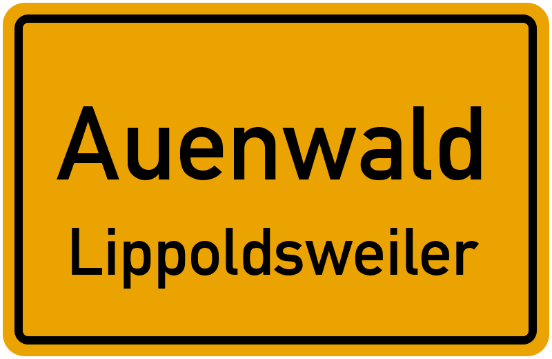 Ortsschild Auenwald