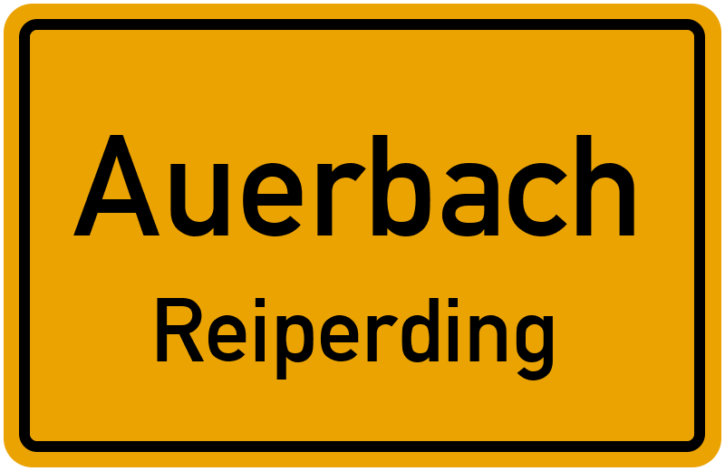 Ortsschild Auerbach