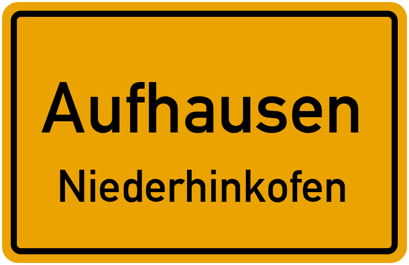 Ortsschild Aufhausen