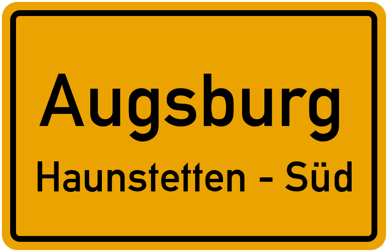Ortsschild Augsburg