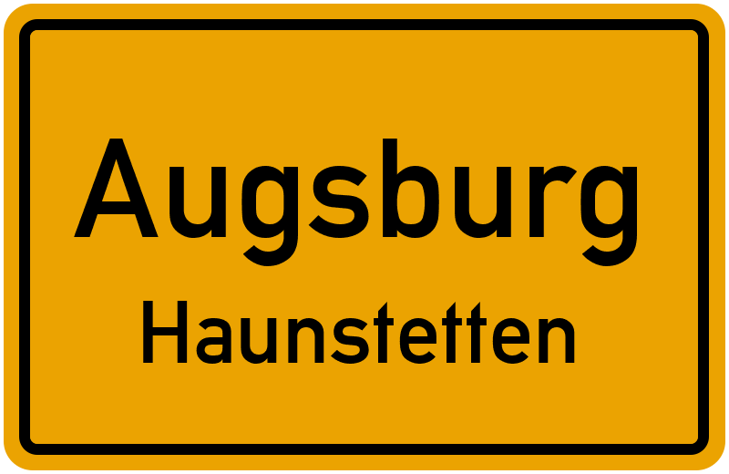 Ortsschild Augsburg