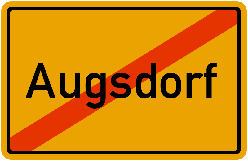 Ortsschild Augsdorf