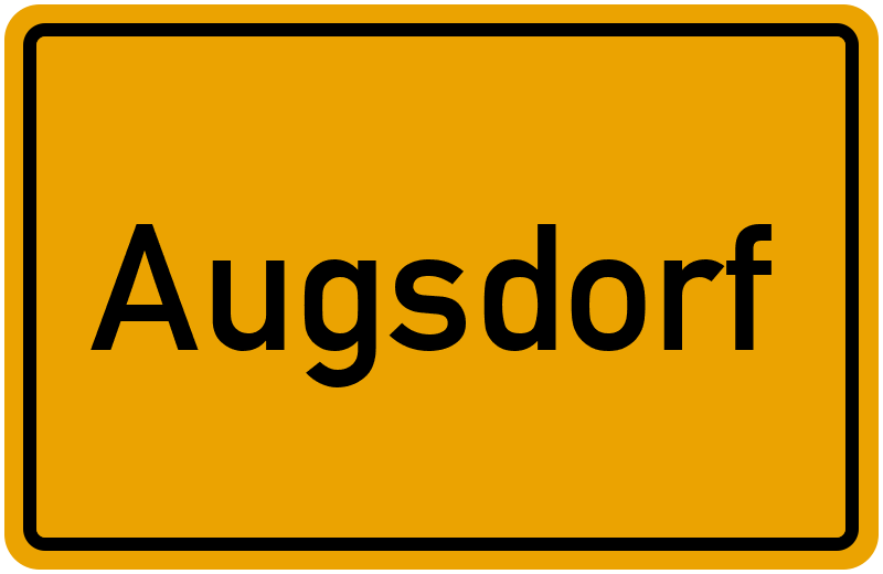 Ortsschild Augsdorf