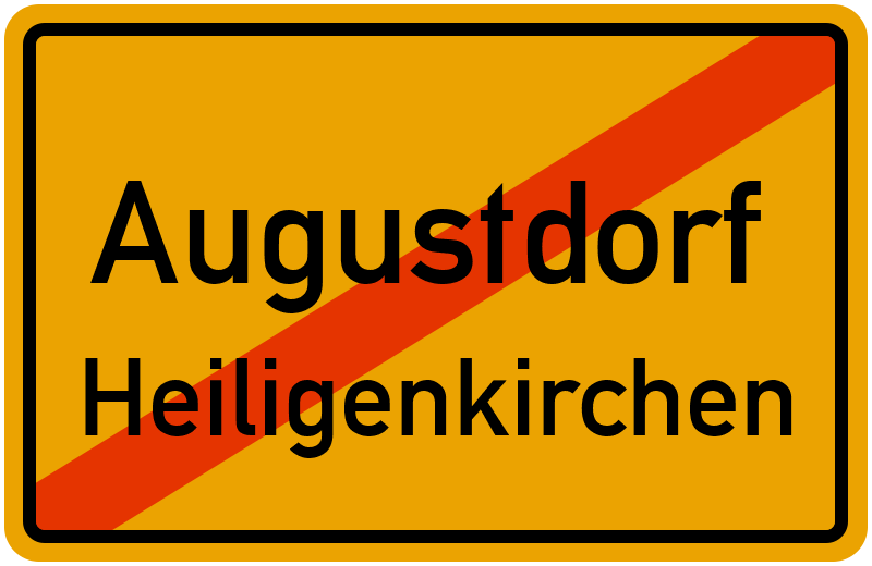 Ortsschild Augustdorf