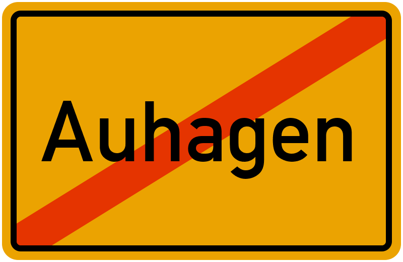 Ortsschild Auhagen