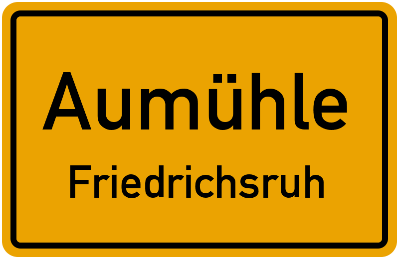 Ortsschild Aumühle