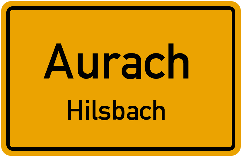 Ortsschild Aurach