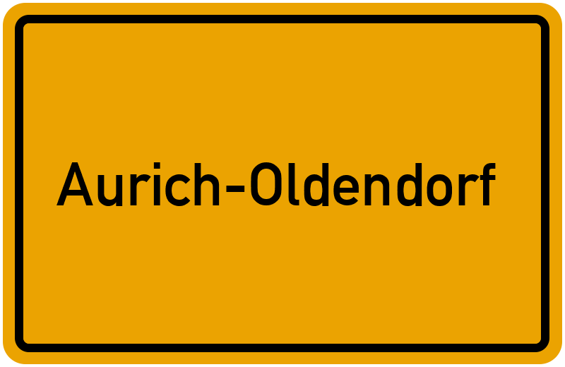 Ortsschild Aurich-Oldendorf