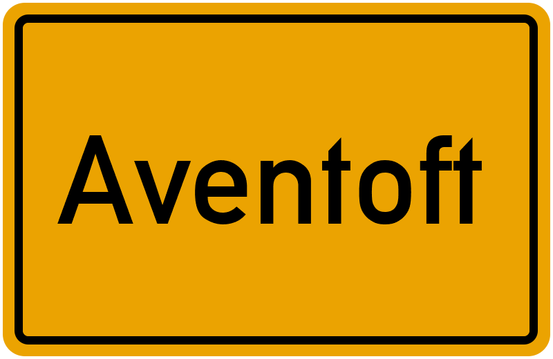 Ortsschild Aventoft
