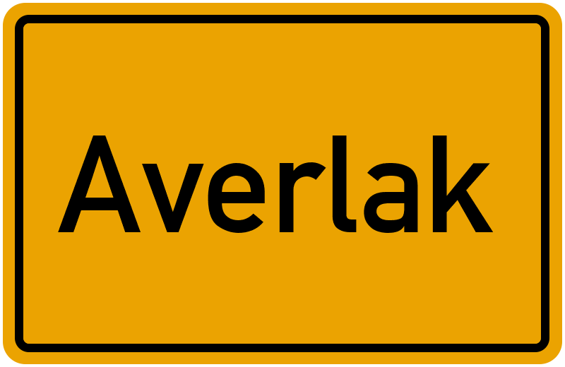 Ortsschild Averlak