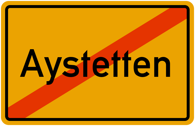 Ortsschild Aystetten